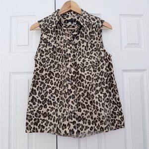 Soeur Leopard Print Button Down Shirt